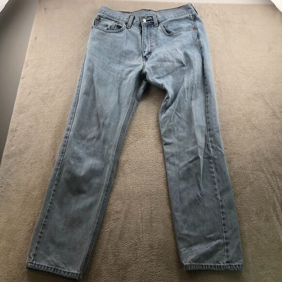 Levi's Mens Jeans Size 34x34 505 Slim Straight Leg Blue Denim Light Wash Casual - Picture 11 of 12